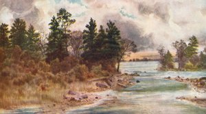 De Ottawa bij Vaudreuil (kleurenlitho) door Thomas Mower Martin