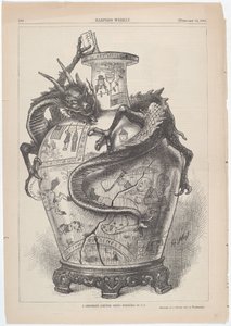 Een diplomatiek (Chinees) ontwerp gepresenteerd aan de VS door Thomas Nast