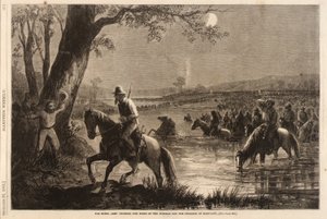 Het rebellenleger steekt de Fords of the Potomac over voor de invasie van Maryland, uit Harper