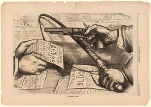 Tilden of Blood Compromise – Inderdaad! door Thomas Nast