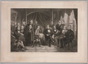 Washington Irving en zijn Literaire Vrienden in Sunnyside, 1864