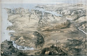 Panoramisch uitzicht op de verschansing van de geallieerde legers van Engeland en Frankrijk voor Sebastopol