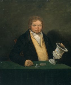 Zelfportret (ca. 1810-1820) (Olieverf op paneel) door Thomas Pardoe