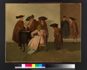 Interieur van een Italiaans Koffiehuis, ca. 1747-55 door Thomas Patch