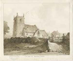 Bucknall Kerk door Thomas Peploe Wood