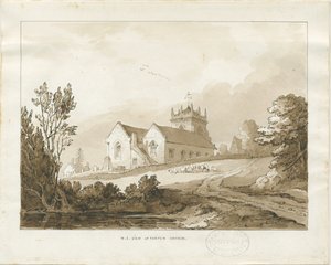 Forton Kerk: wassing tekening, nd [?1838]