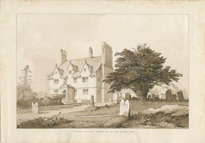 Forton Hall: wassing tekening, nd [?1838] door Thomas Peploe Wood