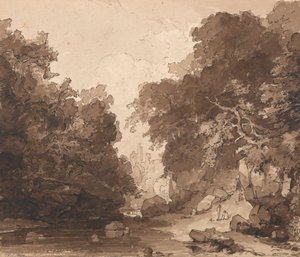 Roslyn Kasteel - een bebost rivierlandschap