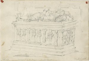 Seighford Church - Graf van William en Mercy Bowyer door Thomas Peploe Wood