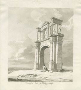 Shugborough - Triomfboog door Thomas Peploe Wood