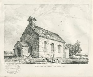 Stafford - Marston Kapel: pen en inkt tekening door Thomas Peploe Wood