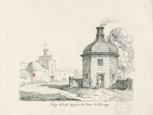 Tixall - Lodge door Thomas Peploe Wood
