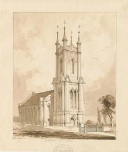 West Bromwich Kerk [Nieuw] door Thomas Peploe Wood