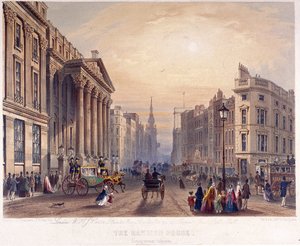 Buitenkant van Mansion House, Londen, 1851 door Thomas Picken