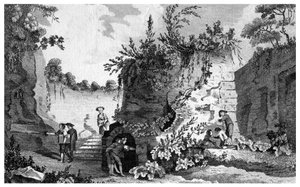 Het graf van Vergilius, nabij Napels, Italië, 1788 door Thomas Prattent