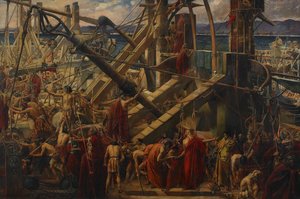 Het beleg van Syracuse, 1895 door Thomas Ralph Spence