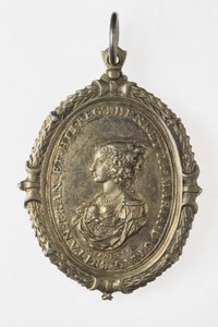 Charles I en Henrietta Maria aanhangersbadge, ca. 1649