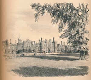 De westelijke gevel van Hampton Court Palace, 1902