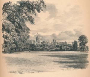 Windsor Castle vanuit het Home Park door Thomas Robert Way