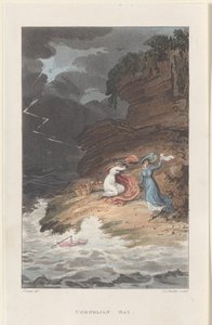 Cornelian Bay, uit Poetische schetsen van Scarborough, 1813 door Thomas Rowlandson, Joseph Constantine Stadler, J. Bluck