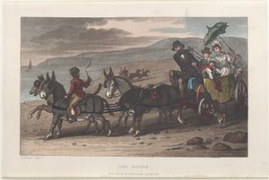 De zandstranden, uit Poetische schetsen van Scarborough, 1813 door Thomas Rowlandson, Joseph Constantine Stadler, J. Bluck