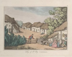 Dorp van St. Udy, Cornwall, uit Schetsen uit de natuur, 1822