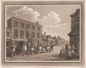 Reigate Een Excursie naar Brighthelmstone, 1 juni 1790 door Thomas Rowlandson, Samuel Alken