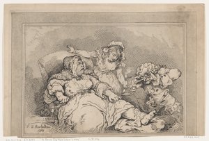 Een Koppelaarster op haar Laatste Benen, 1792 door Thomas Rowlandson
