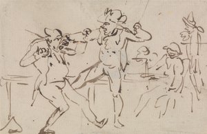 Een ‘Black Leg’ betrapt op het doorspelen van kaarten (een onderzoek) door Thomas Rowlandson
