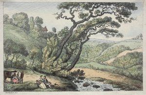 Een Cornish Uitzicht door Thomas Rowlandson