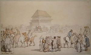 Een drukke racebijeenkomst