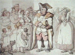Een kreet om een kat door Thomas Rowlandson