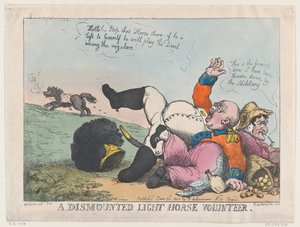 Een Afgestegen Lichtpaard Vrijwilliger, 30 juni 1804 door Thomas Rowlandson