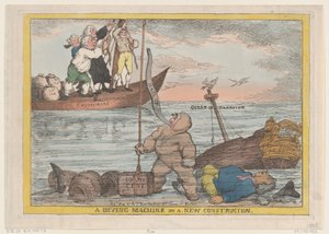 Een Duikmachine van een Nieuwe Constructie door Thomas Rowlandson
