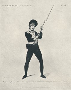 Een lichte infanterist die zichzelf verdedigt, 1798