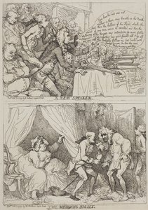 Een nieuwe spreker – De huwelijksnacht door Thomas Rowlandson