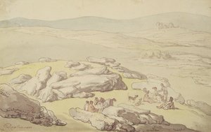 Een Picknick op Dartmoor door Thomas Rowlandson