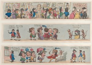 Een scène in Pizzaro, groteske randen voor kamers en hallen, 1799-1800
