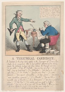 Een theatrale kandidaat, 1797 door Thomas Rowlandson