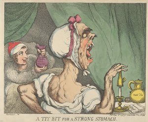 Een Lekker Hapje voor een Sterke Maag door Thomas Rowlandson