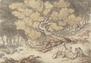Een picknick van een houthakker door Thomas Rowlandson