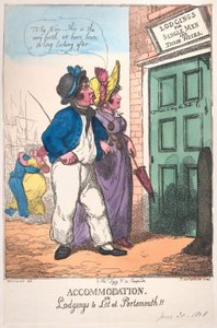 Accommodatie, of Verblijven te Huur in Portsmouth!! door Thomas Rowlandson