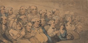 Een voorstelling in het Drury Lane Theatre door Thomas Rowlandson