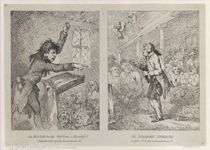 Een Essay over het Sublieme & Mooie, De Eerste Redevoering, 1 oktober 1785 door Thomas Rowlandson