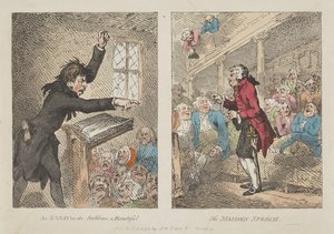 Een verhandeling over het sublieme en het schone, De eerste toespraak door Thomas Rowlandson