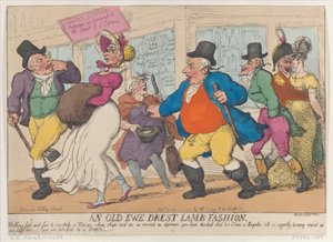 Een Oude Ooi Gekleed als Lam, 25 oktober 1810 door Thomas Rowlandson