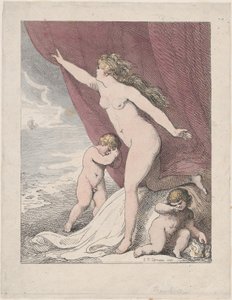 Ariadne in de steek gelaten door Theseus door Thomas Rowlandson