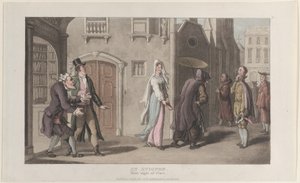 In Avignon, Eerste Zicht op Clara, uit Journal of Sentimental Travels in the ..., 1 december 1817 door Thomas Rowlandson