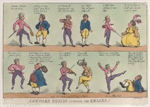 Onhandige ploegen die de gratie bestuderen!!, 29 augustus 1809 door Thomas Rowlandson