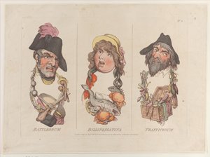 Battleorum, Billingsgatina, Trafficorum, 15 augustus 1800 door Thomas Rowlandson